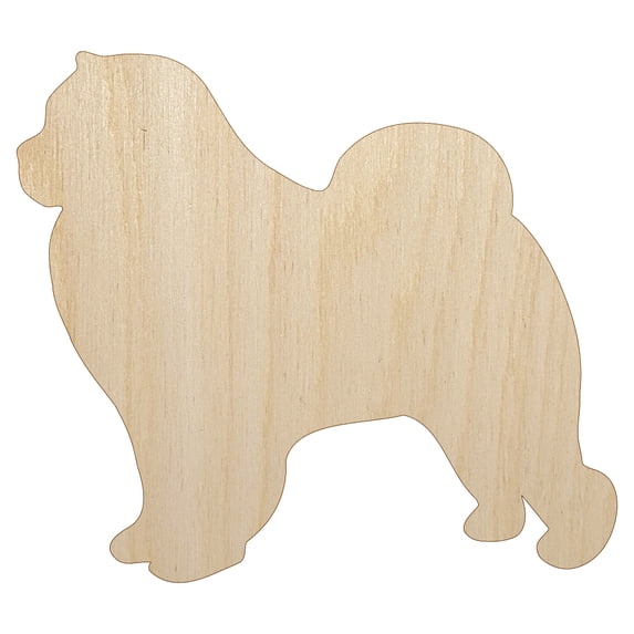 Chow Chow Dog Solid Wood Shape Unfinished Piece Cutout Craft DIY Projects - 4.70 Inch Size - 1/4 Inch Thick