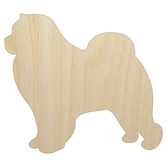 Chow Chow Dog Solid Wood Shape Unfinished Piece Cutout Craft DIY Projects - 6.25 Inch Size - 1/4 Inch Thick