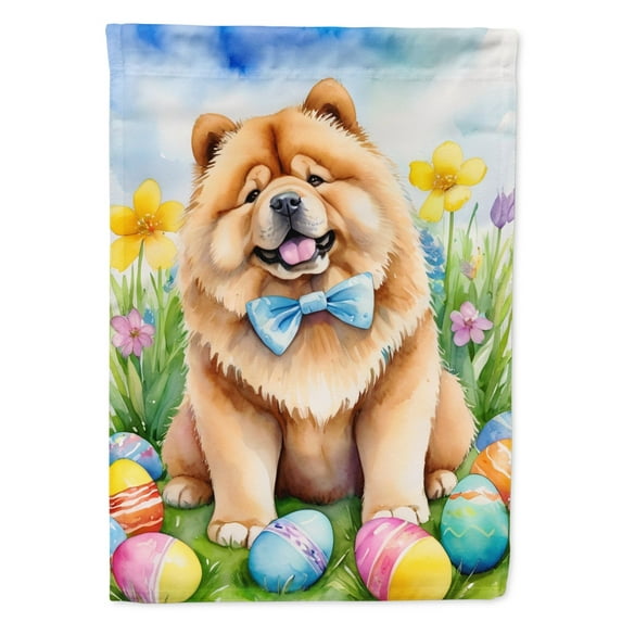 Chow Chow Easter Egg Hunt House Flag 28 in x 40 in