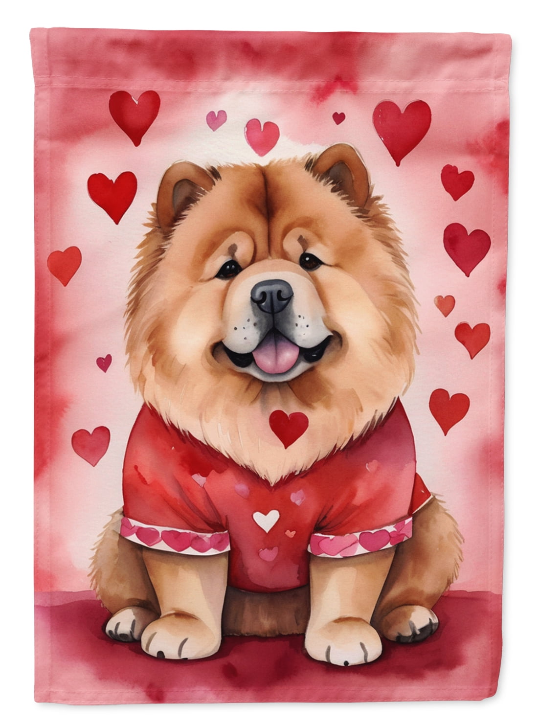 Chow Chow My Valentine Garden Flag 11.25 in x 15.5 in