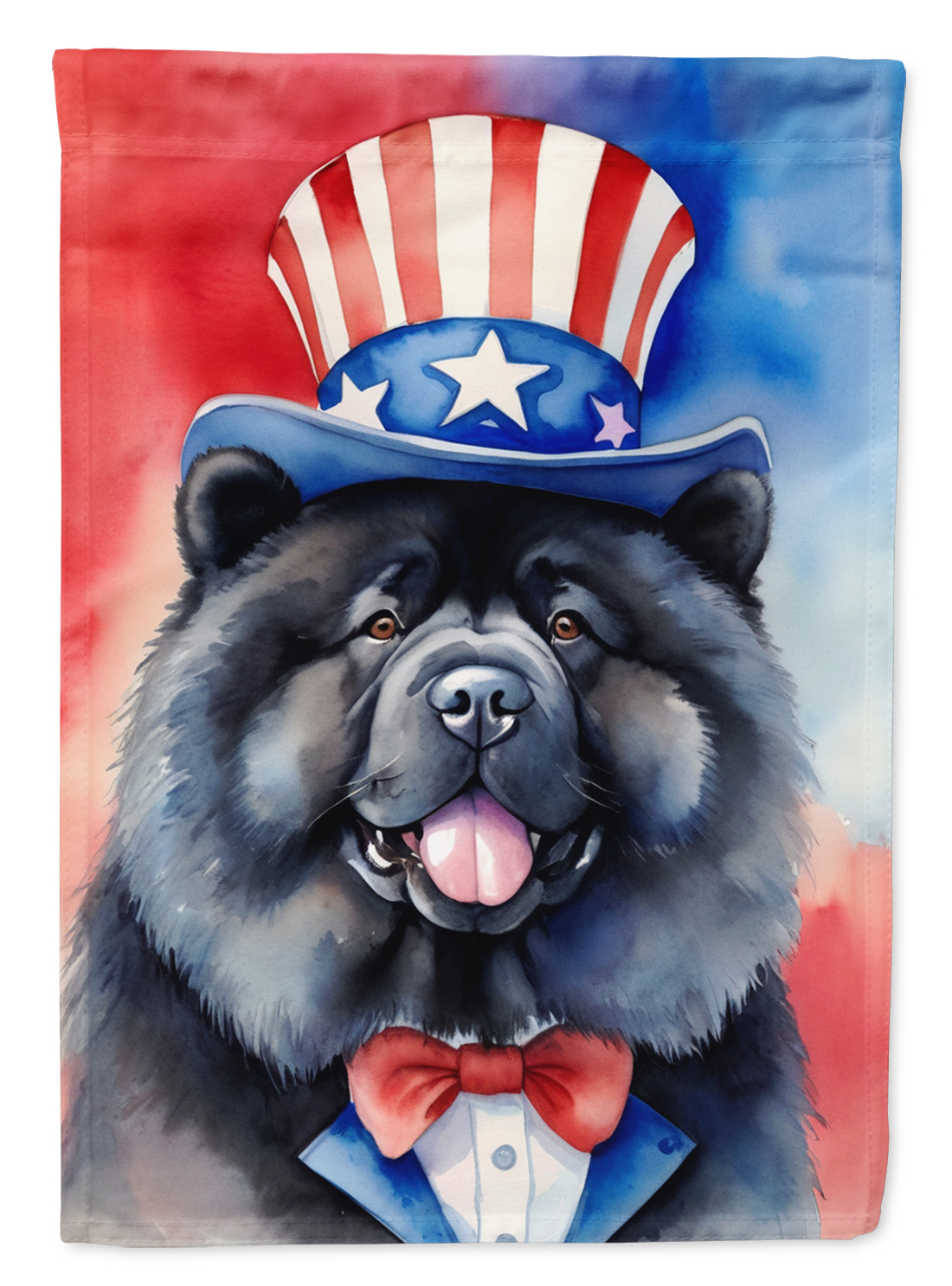 Chow Chow Patriotic Garden Flag 11.25 in x 15.5 in