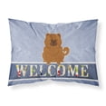 thumbnail image 1 of Chow Chow Red Welcome Fabric Standard Pillowcase, 1 of 2