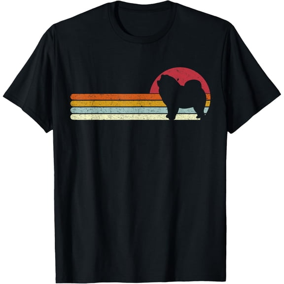 Chow Chow Silhouette Sunset for Dog Owners T-Shirt men and women can wear, black, white, gifts