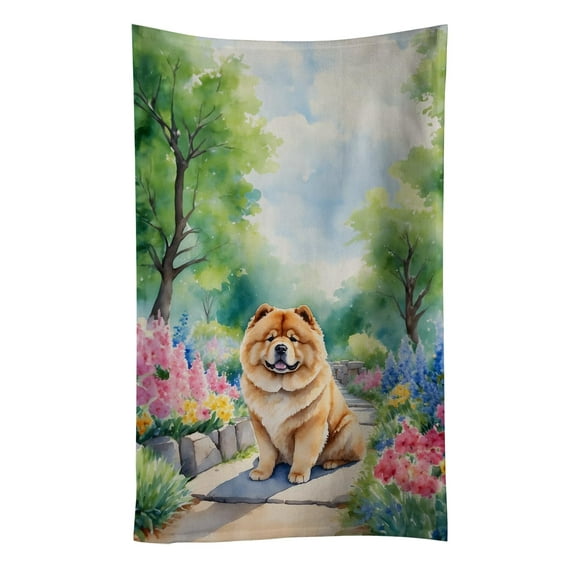 Chow Chow Spring Path Kitchen Towel 15 in x 25 in