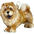 thumbnail image 1 of Chow Chow Standing Dog Blown Polish Glass Christmas Ornament Decoration, 1 of 3