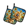 thumbnail image 1 of Chow Chow in Sunflowers Pair of Pot Holders, 1 of 2