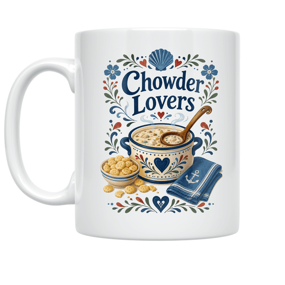 Chowder Lovers Design - Seafood Soup Fan - 11 oz Ceramic Coffee Mug