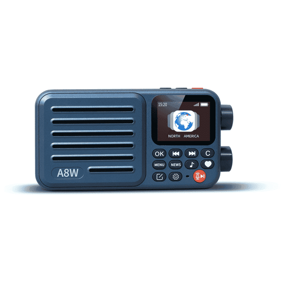 Choyong A8W Internet Radio Portable Smart Speaker, WiFi/4G, FM, TF Card, Navy Blue