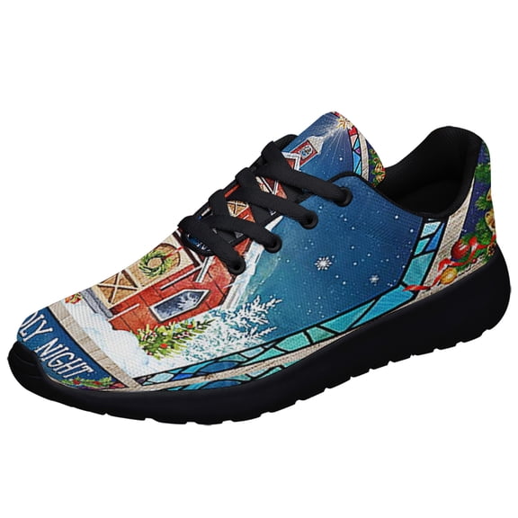 ChriStas Church Oh Holy Night Shoes Sneakers Black Size 4.5