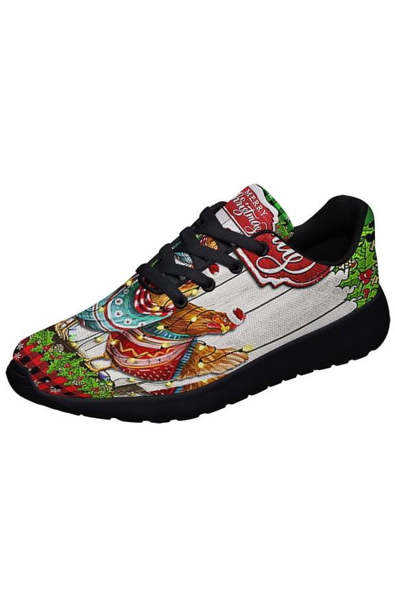 ChriStas Hen Chickens Merry ChriStas Shoes Sneakers Black Size 4