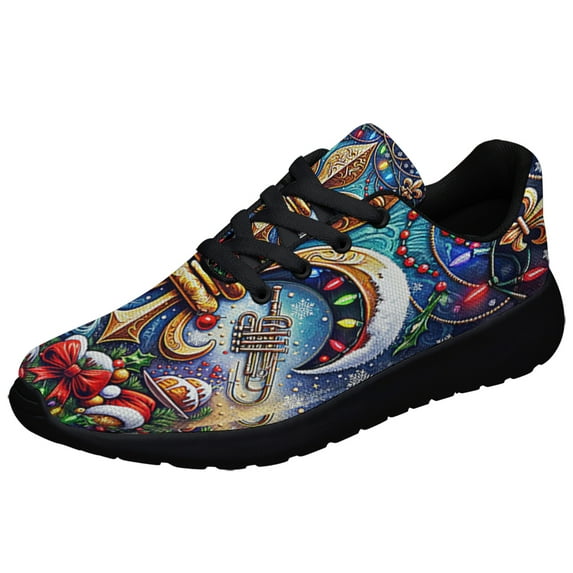 ChriStas Louisiana Fleur De Lis Shoes Sneakers Black Size 9.5