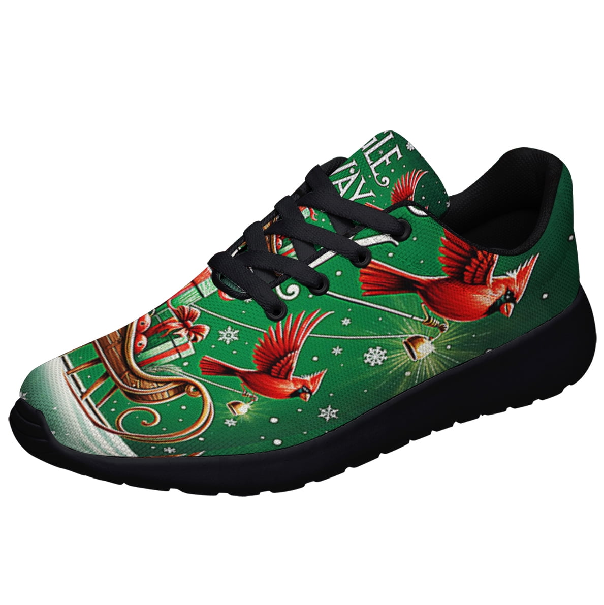 ChriStas Wooden Sleigh Cardinal Jingle All The Way Shoes Sneakers