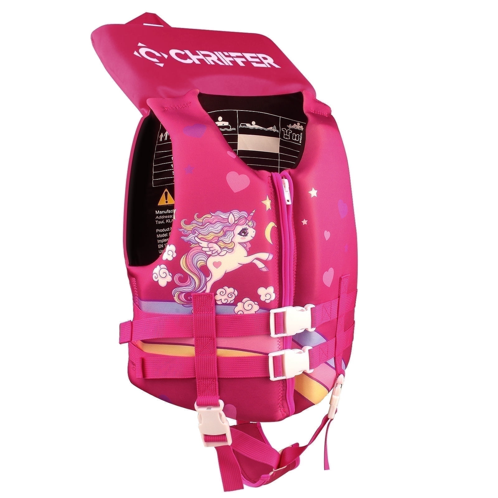 Chriffer Life Jacket with Head Support for 26-33 LBS Beach Pool ...