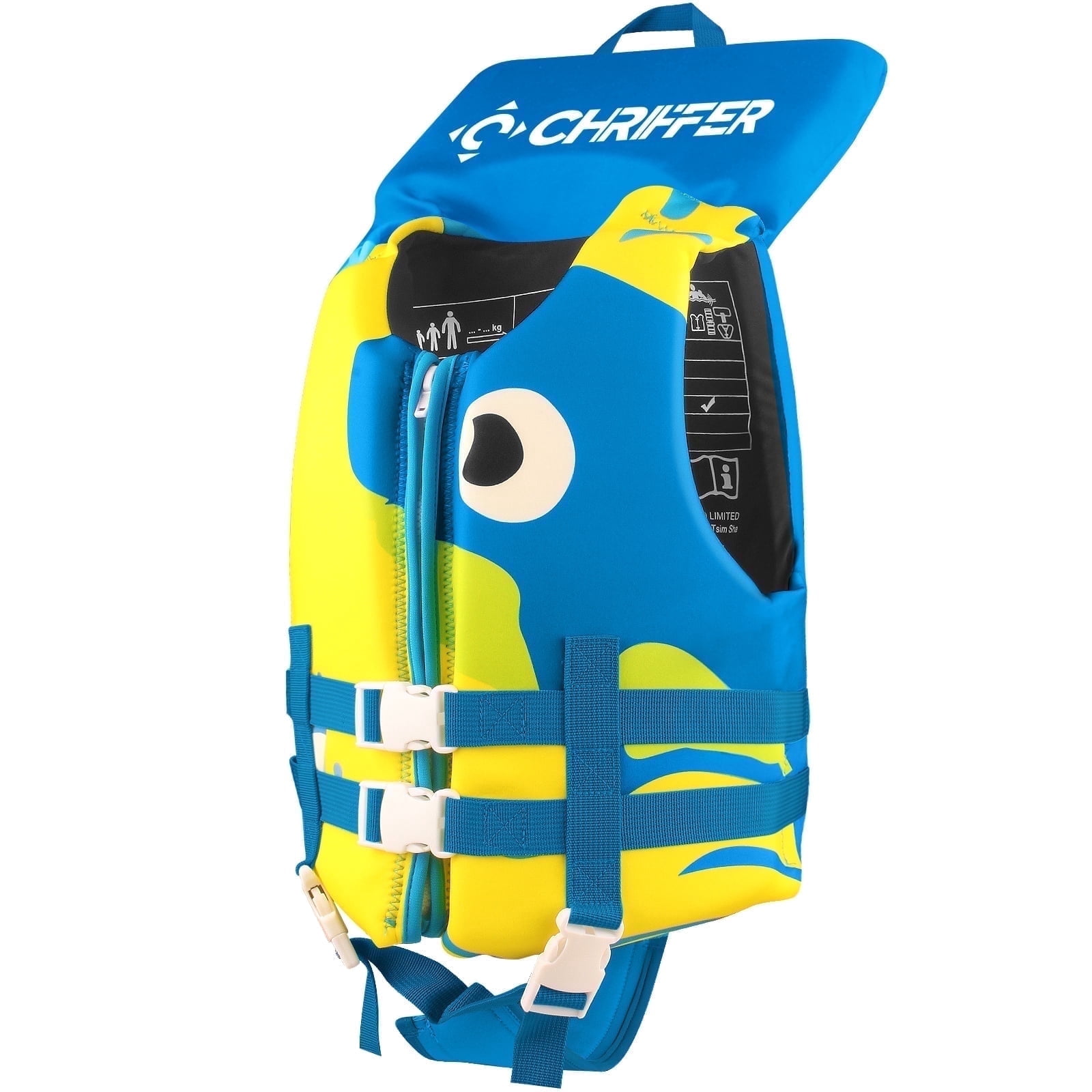 Chriffer Life Jacket with Head Support for 33-55 LBS Beach Pool Water ...