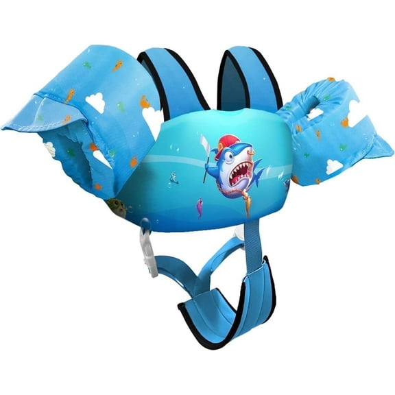 Chriffer Kids Swim Vest Jackets with Crotch Strap for 3-7 Years/33-55 lb Boys Girls