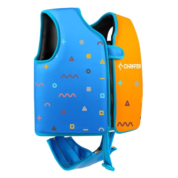 Chriffer Toddler Swim Vest Pool Floaties Jacket for 33-41 lbs 2-6 Years Old Boys and Girls, Kids Swimming Vests for Babies on Beach, Boating