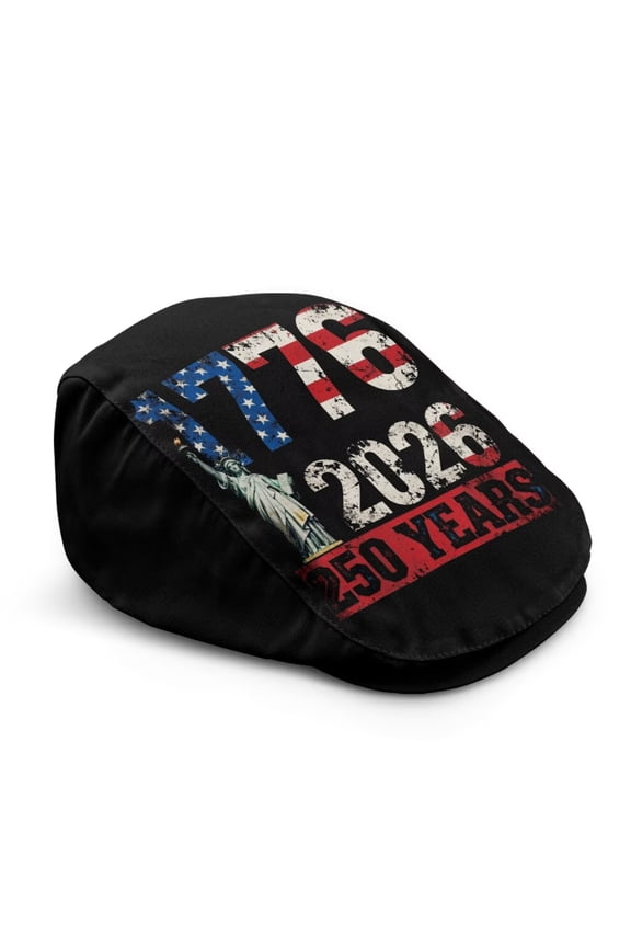 1776 2020 Scally Caps for Men State of Liberty Flat Cap,Adjustable Patriotic Newsboy Cap Breathable Summer Newsboy Hat