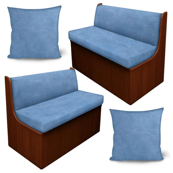 Chririnla 2 Set RV Dinette Cushion Covers Booth Set with Pillow Cover Blue Print Camper Cushion Covers Couch Cover RV Sofa Covers Stretch Washable RV Bench Seat Covers for Dinette