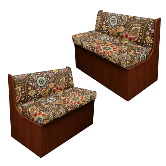 Chririnla 4 Piece RV Dinette Cushion Covers Boho Floral Camper Cushion Slipcover Scratch-Resistant Sofa Chair Cover RV Seat Covers Dinette Booth Cushions
