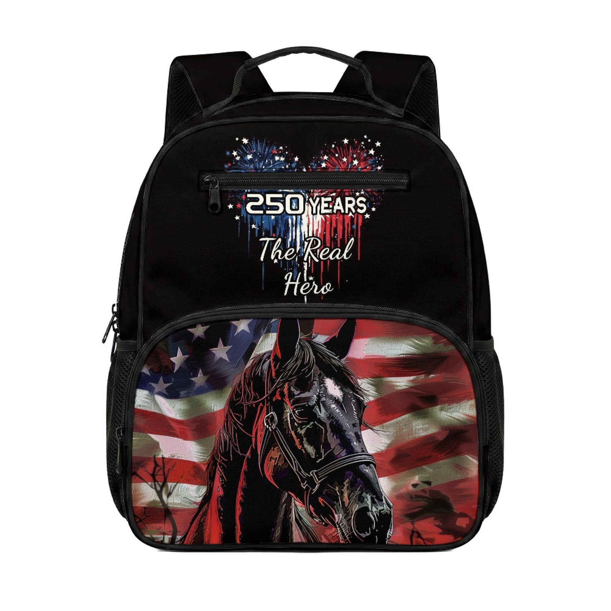 Chririnla 4th Of July Firework Print Toddler School Backpack Polyester Casual Multi-Pocket Design Preschool Toddler Backpack for Kids