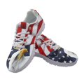 thumbnail image 1 of Chririnla 4th of July Women Mesh Sneakers Featuring American Flag Eagle, Breathable Lace up Athletic Trainers for Running Walking Training, 1 of 11