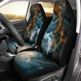 thumbnail image 1 of Chririnla Abstract Art Wolf Print Car Seat Covers 2 Packs Front Seat Cover Durable Elastic Bucket Seat Protectors Universal for Cars Trucks SUV, 1 of 7