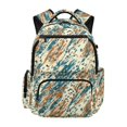 thumbnail image 1 of Chririnla Abstract Brushstroke & Speckle Pattern Lightweight School Bag for Middle School Daily Use, Side Pockets Padded Shoulder 600D Polyester School Backpack, 1 of 10