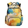 thumbnail image 1 of Chririnla Abstract Fluid Art Print Lightweight School Backpack for Kindergarten Daily Commute, Waterproof Multi Pocket 600D Polyester School Bags, 1 of 10