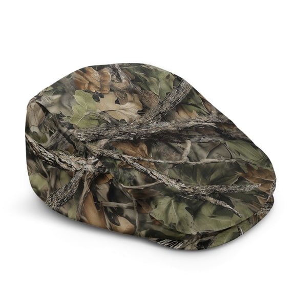 Chririnla Adjustable Newsboy Hat, Hunting Camouflage Print Polyester Light Soft Flat Cap for Walking Picnic Outdoor