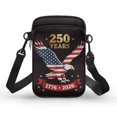 thumbnail image 1 of Chririnla American Flag Eagle Print Cell Phone Purse, 2 Layers Cross Body Side Case Polyester Adjustable Strap Crossbody Bag for Travel Shop, 1 of 10