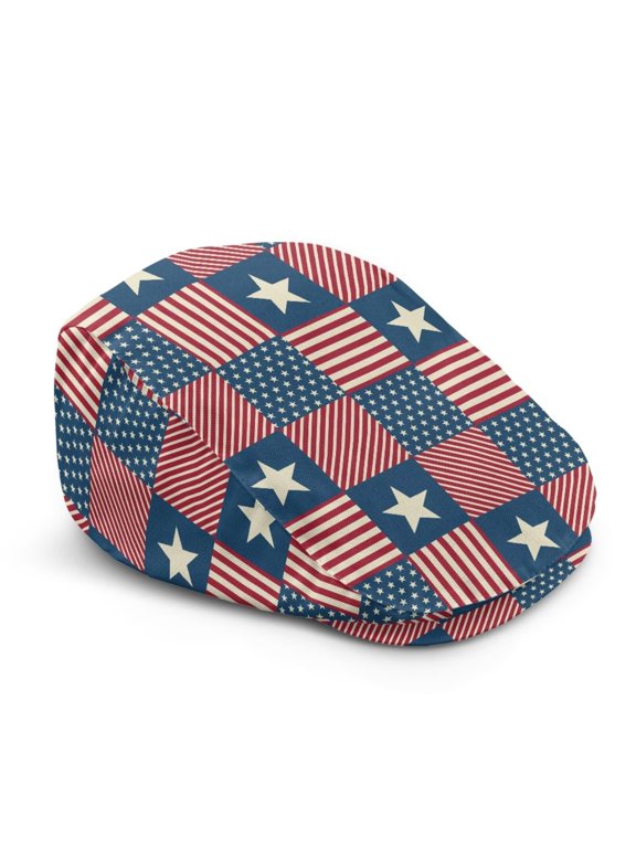 American Flag Patchwork Newsboy Hats 4th of July Adjustable Ivy Flat Cap Casual Gatsby Cabbie Driving Beret for Men Women
