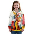 thumbnail image 1 of Chririnla Art Dog Patt Quarter Zip Up Sweatshirts for Girls Teens Half Zipper Pullover Sweatshirts Soft Lightweight Comfy Casual Fall Winter Size 9-10, 1 of 7