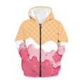 thumbnail image 1 of Chririnla Art Ice Cream Comfy Hooded Sweatshirt for Girls Long Sleeve with Pockets Trendy Casual Loose Fall Top Size 10-12, 1 of 7
