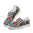 thumbnail image 1 of Chririnla Autism Theme Loafers for Women Anti-Skid Running Sneakers Fashion Walking Shoes Breathable Casual Flat, 1 of 6