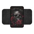 thumbnail image 1 of Chririnla Auto Center Console Cover Pad for Vehicle Interior, Washable Soft Car Center Console Cover for Van Auto Armrest Cover, Skull with Roses & Crows Gothic Pattern, 1 of 6