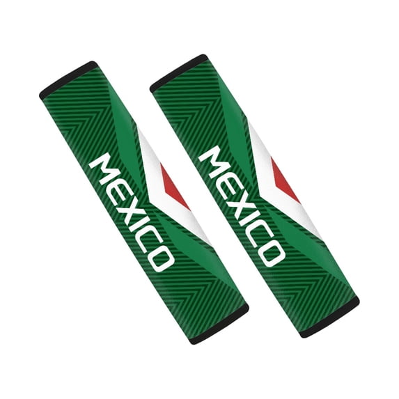 Chririnla Auto Interior Accessories Soft Polyester Fabric, Compatible with, Suitable for Truck, Mexico Flag Theme