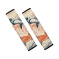 thumbnail image 1 of Chririnla Auto Seat Belt Covers Decorative Polyester, Compatible with, Suitable for Truck, Shark Fishing Retro Print, 1 of 8