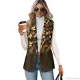 thumbnail image 1 of Chririnla Autumn Maple Leaf Women's Sleeveless Suit Vest, Lightweight Woven Waistcoat for Work and Summer Casual Wear, 1 of 11