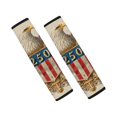 thumbnail image 1 of Chririnla Bald Eagle USA Flag 250 Print Seat Belt Covers Breathable Seat Belt Cover Pad Comfortable Premium Skin-Friendly Compatible with Vehicle SUV, 1 of 8