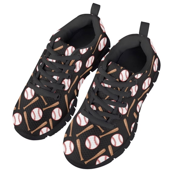 Chririnla Baseball Shoes for Boys Size 1 Little Kids Slip on Sneakers Breathable Lightweight Athletic Running Shoes Outdoor Hiking Baseball Sneaker