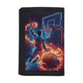thumbnail image 1 of Chririnla Basketball Dunk Toddler Wallet with Elastic Polyester, Large Capacity Foldable Money Bag for Outdoor Sports, 1 of 7