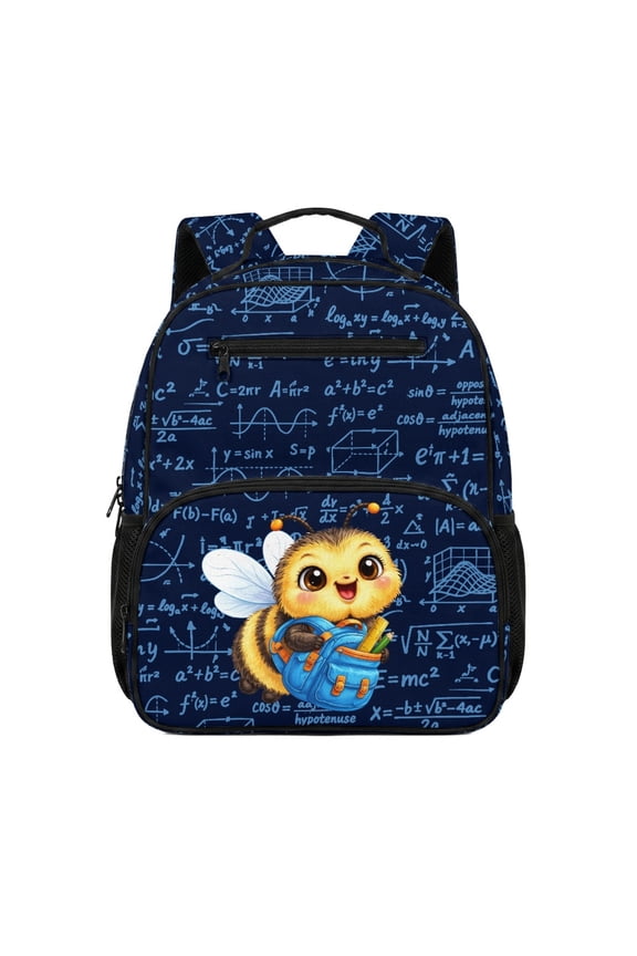 Bee Math Formula Print Preschool Backpack 13.5 Inch Lightweight Polyester Preschool Toddler Backpack for Kindergarten Travel