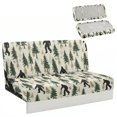 thumbnail image 1 of Chririnla Bigfoot Forest Theme RV Dinette Cushion Covers Anti-Slip Elastic Suitable for Motorhome Camping, Camper Couch Cover Fit for Jackknife Sofa Bed, 1 of 7