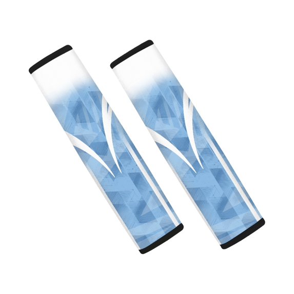 Chririnla Blue Geometric Stripe Design Seat Belt Covers 2 Pack Seat Belt Pads Cover Soft Easy Install Suitable for Truck Vehicle