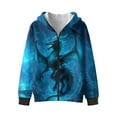 thumbnail image 1 of Chririnla Blue Ice Dragon Fleece Sweatshirt for Kids and Boys - Lightweight Trendy Top with Long Sleeve for Daily Wear and Sports, 1 of 7