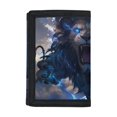 thumbnail image 1 of Chririnla Blue Lightning Lion Trifold Card Holder, Polyester Boys Trifold Wallet, Portable Thin for Travel and Daily Sports Use, 1 of 6