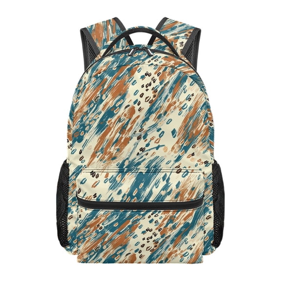 Chririnla Blue Marble Abstract Kids School Backpack for Girls Lightweight Bookbag Elementary School Daypack Teen Backpack with Adjustable Shoulder