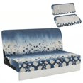 thumbnail image 1 of Chririnla Blue Ombre Wildflower, Elastic Rv Folding Sofa Bed Cover Suitable for Travel Trips, Pet Friendly Machine Washable Jackknife Sofa Protector, 1 of 7