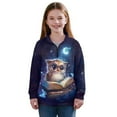 thumbnail image 1 of Chririnla Book Owls Quarter Zip Up Sweatshirt for Kids Youth Girls Soft Lightweight Comfy Casual Pullover Sweatshirt for Fall Winter Daily Wear Size 7-8, 1 of 7