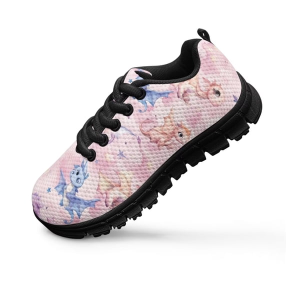 Chririnla Boys Cute Shoes Kids Dragon Sneakers Size 4 Lightweight Mesh Fashion Sports Shoes for Running Tennis Back to School Grade Sneakers